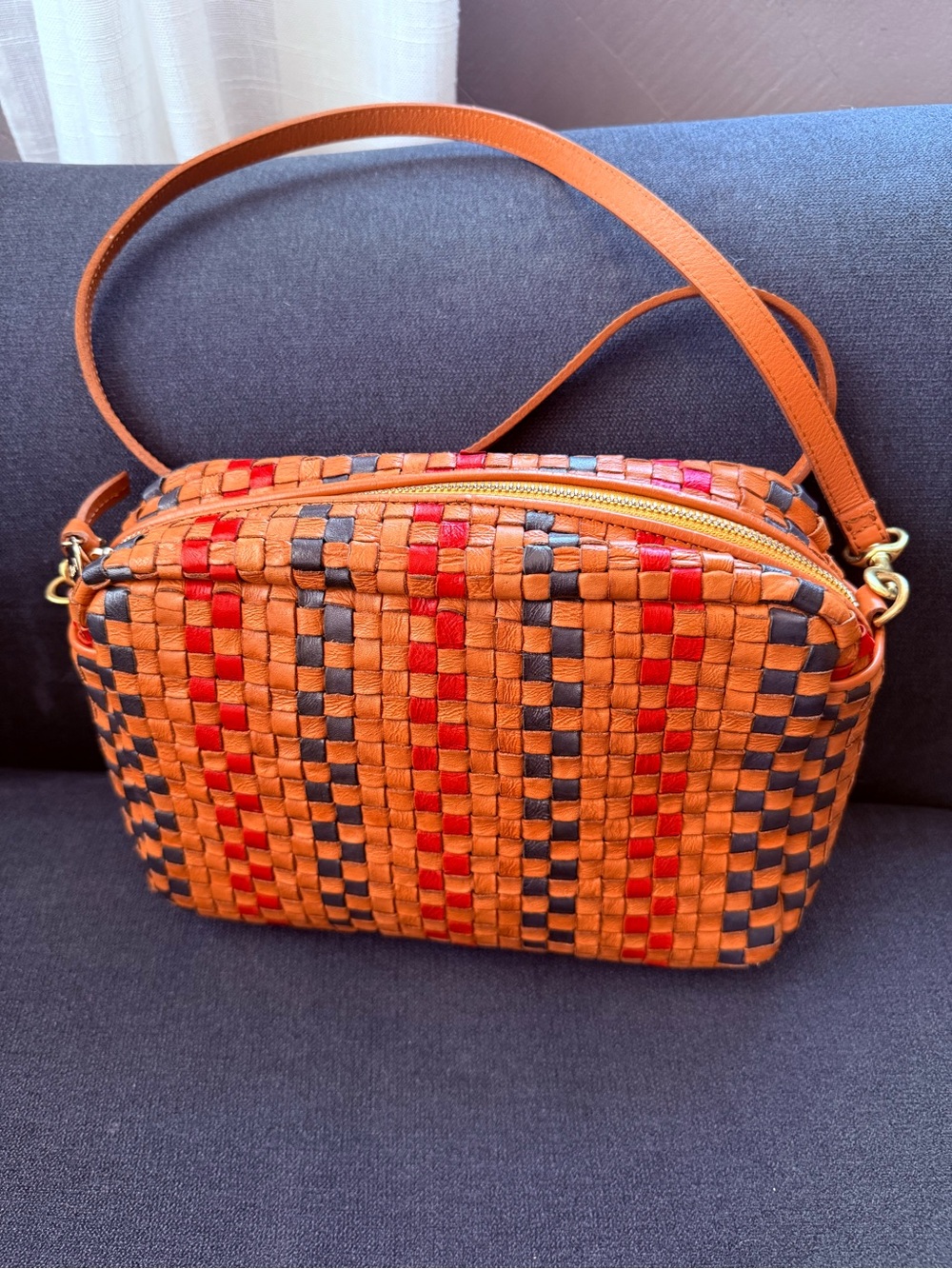 Clare V. Marisol Pinstripe Woven Checkered - Picture 2 of 13